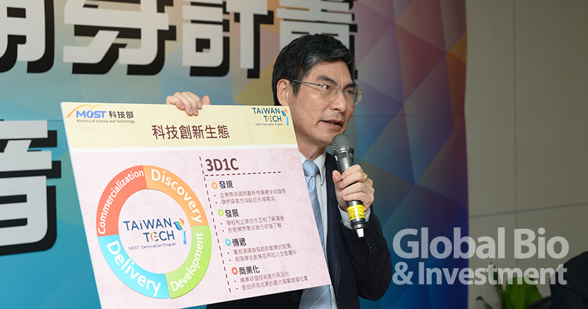 科技部長陳良基在今年5 月的記者會上 表示,應該將具有商業潛力的臺灣頂尖 研發成果技術,善加輔導應用於市場。