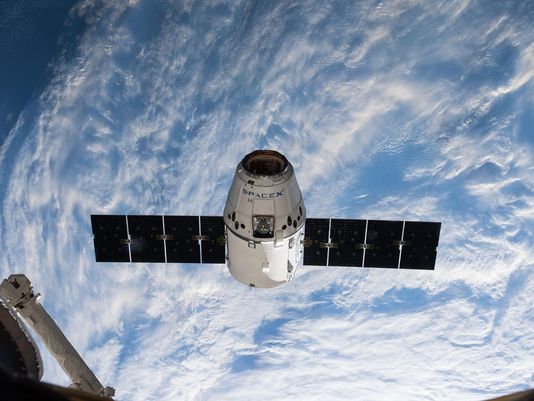 SpaceX Dragon貨運太空船。(圖片來源:網路))