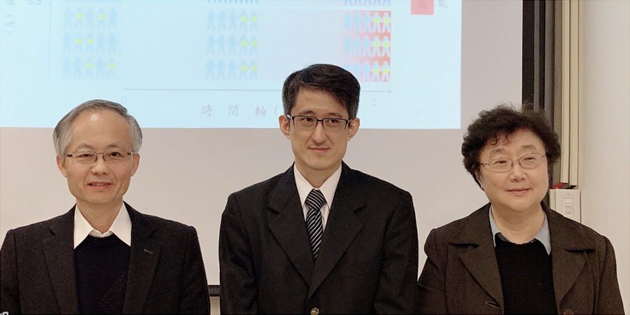 研究團隊合照,左至右 許志成副所長、吳易謙醫師、熊昭所長 (圖片來源: 國衛院)