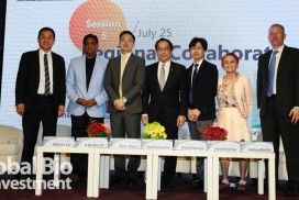 今(25),Bio Asia Taiwan的現場,針對生技產業的「跨界合作」議題進行了研討。(攝影/羅翊芳)
