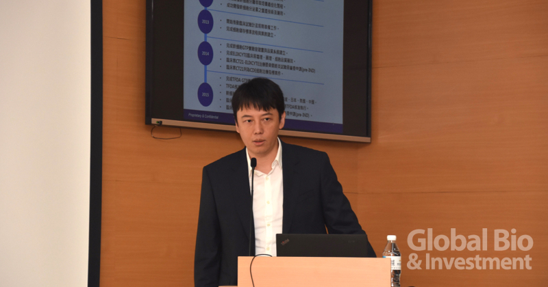 向榮生醫科技董事長蔡嘉櫸表示,相較於目前特管辦法開放的都是自體免疫細胞治療,向榮是以幹細胞新藥及再生醫療製劑開發為主力的公司。(攝影/巫芝岳)